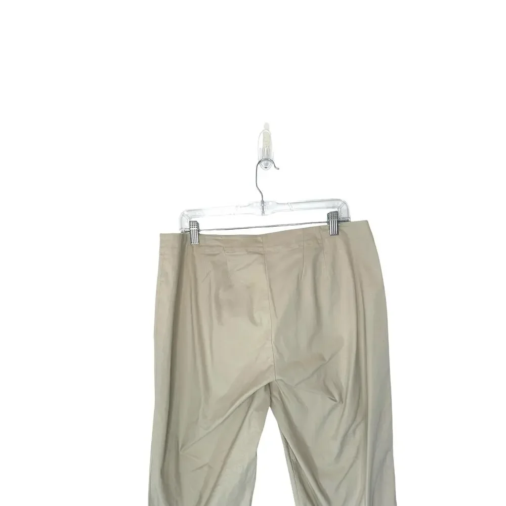 J.Jill Tan Khaki Careerwear Business Office Trouser Dress Pant Size‎ 14 Tall